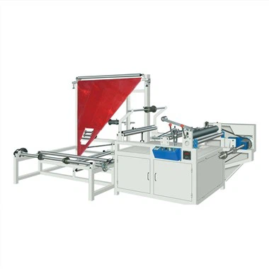 Automatische Falt- und Rückspulmaschine für Kunststofffolien